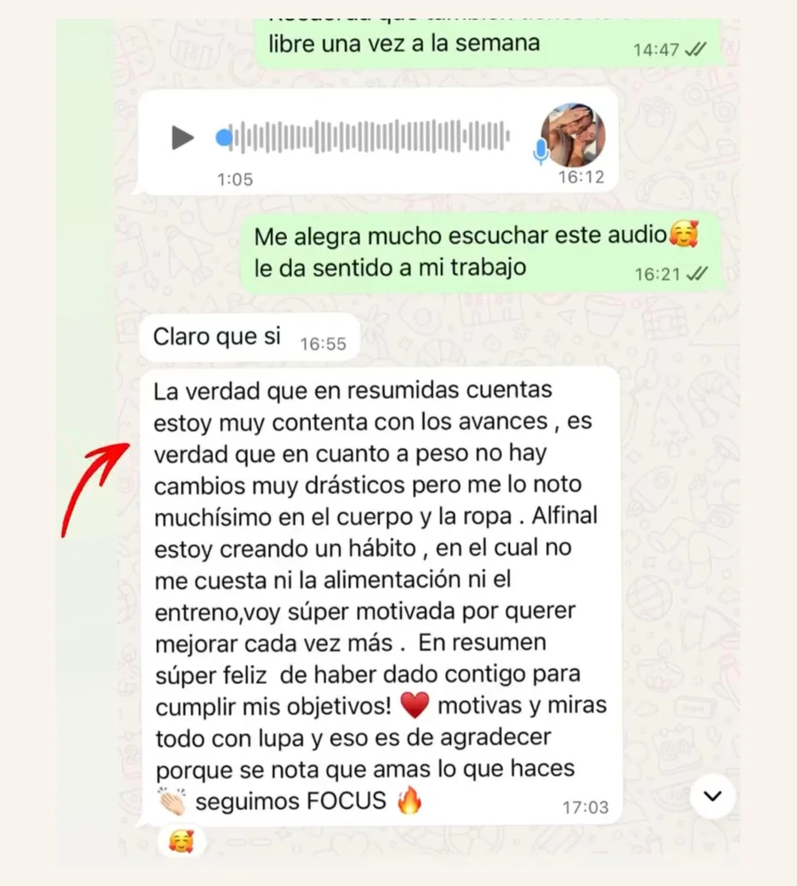 Original client feedback, example 2